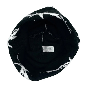 Barbed Wire Pattern Knit Beanie